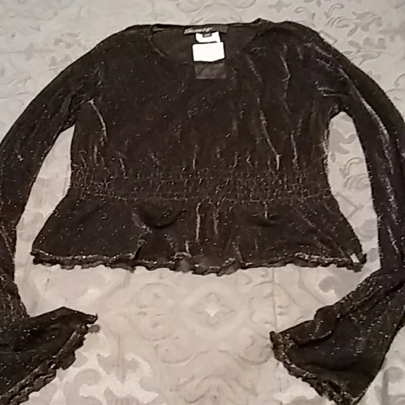 Sixtyseven Tops - Ladies long sleeve sheer blouse